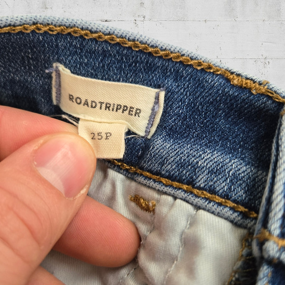 Madewell Medium Wash Roadtripper Stretch Mid Rise Womens Skinny Jeans Size 25P - Picture 4 of 9